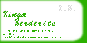 kinga werderits business card